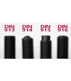 M5x12 ESPARRAGO ALLEN PLANO DIN 913 45H ACERO NEGRO