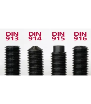 M5x12 ESPARRAGO ALLEN PLANO DIN 913 45H ACERO NEGRO