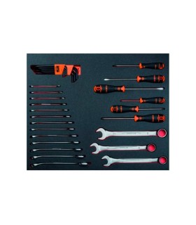 CARRO BAHCO 7 CAJONES CON 206 HERRAMIENTAS. COLOR ROJO