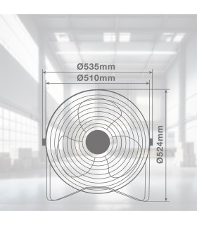 VENTILADOR INDUSTRIAL 140W Ø51CM DE SUELO