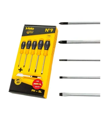 JUEGO 5  DESTORNILLADORES FELO + CUTER OLFA