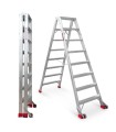 ESCALERA TIJERA DOBLE 8+8 PELDAÑOS ANCHO ALTURA: TJO 3,0M PLEG 1,90MT