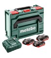 COMBO METABO 3 BATERIAS 18V LI-HD 4 Amp +CARGADOR, EN MALETA