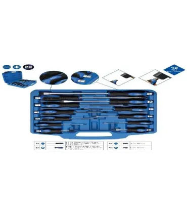 JUEGO 12 DESTORNILLADORES GOLPE BRILLIANT