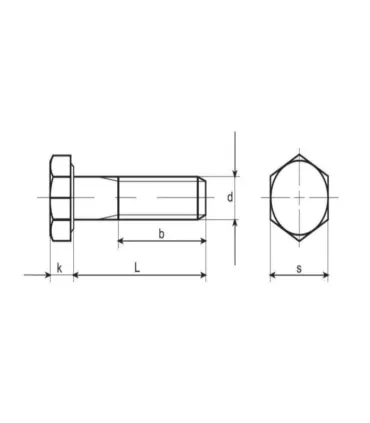M30X250 TORNILLO HEXAGONAL DIN 931 8.8 ZINCADO
