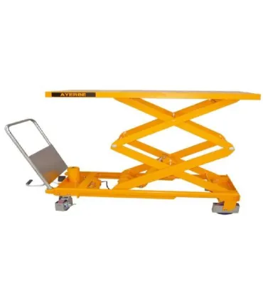 MESA ELEVADORA HIDRAULICA DOBLE TIJERA 1220x610mm ELEVACION 1500mm CARGA 750 KG