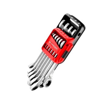 Llave mixta con carraca articulada