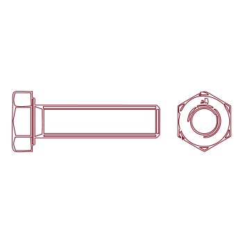 Tornillo hexagonal estructural