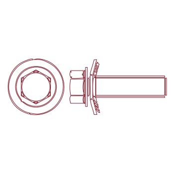 Tornillo hexagonal con arandela